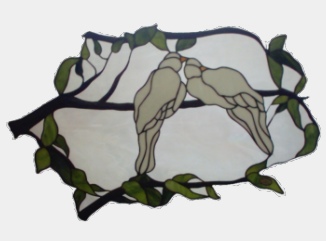 Tiffany Glaskunst - Fensterbild ca.85cm