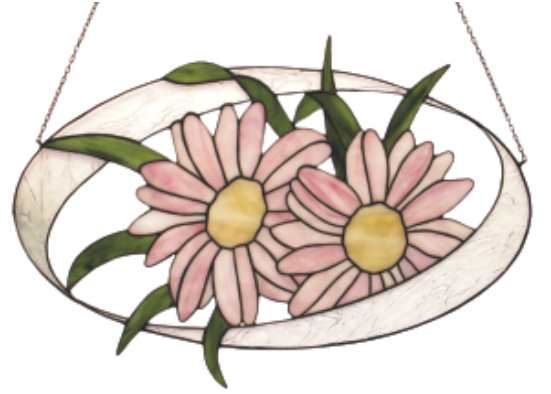 Tiffany-Glaskunst Blumenbild